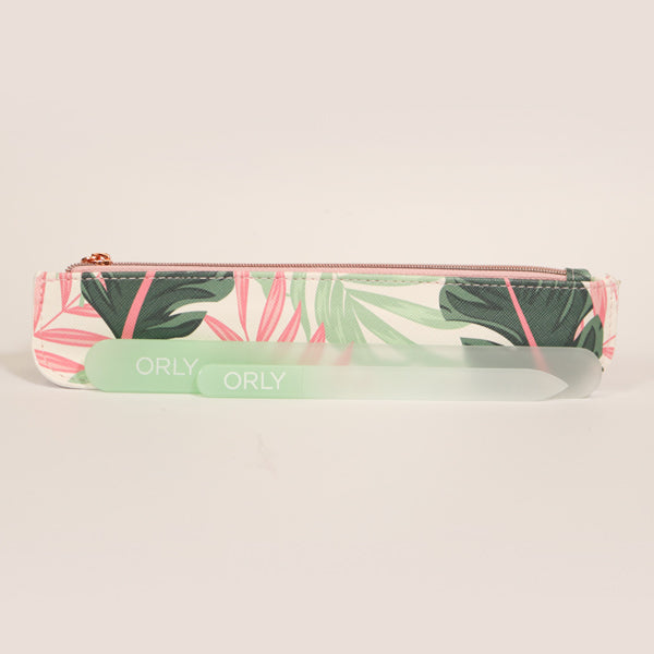 ORLY Palm Print File Bag & Crystal File Gift Set